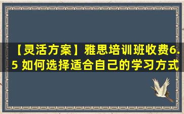 【灵活方案】雅思培训班收费6.5 如何选择适合自己的学习方式？